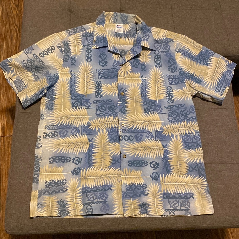 Vintage Rainbow Hawaiian Aloha Shirt Single Stitch Made in Hawaii Men’s Large